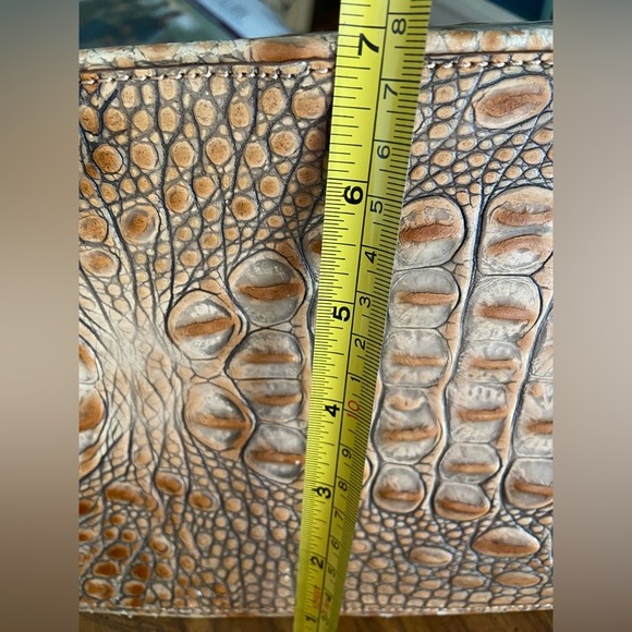 BRAHMIN Vivian Dome Bag Light Almond Color Purse Top Handles & Shoulder Strap - Picture 15 of 16